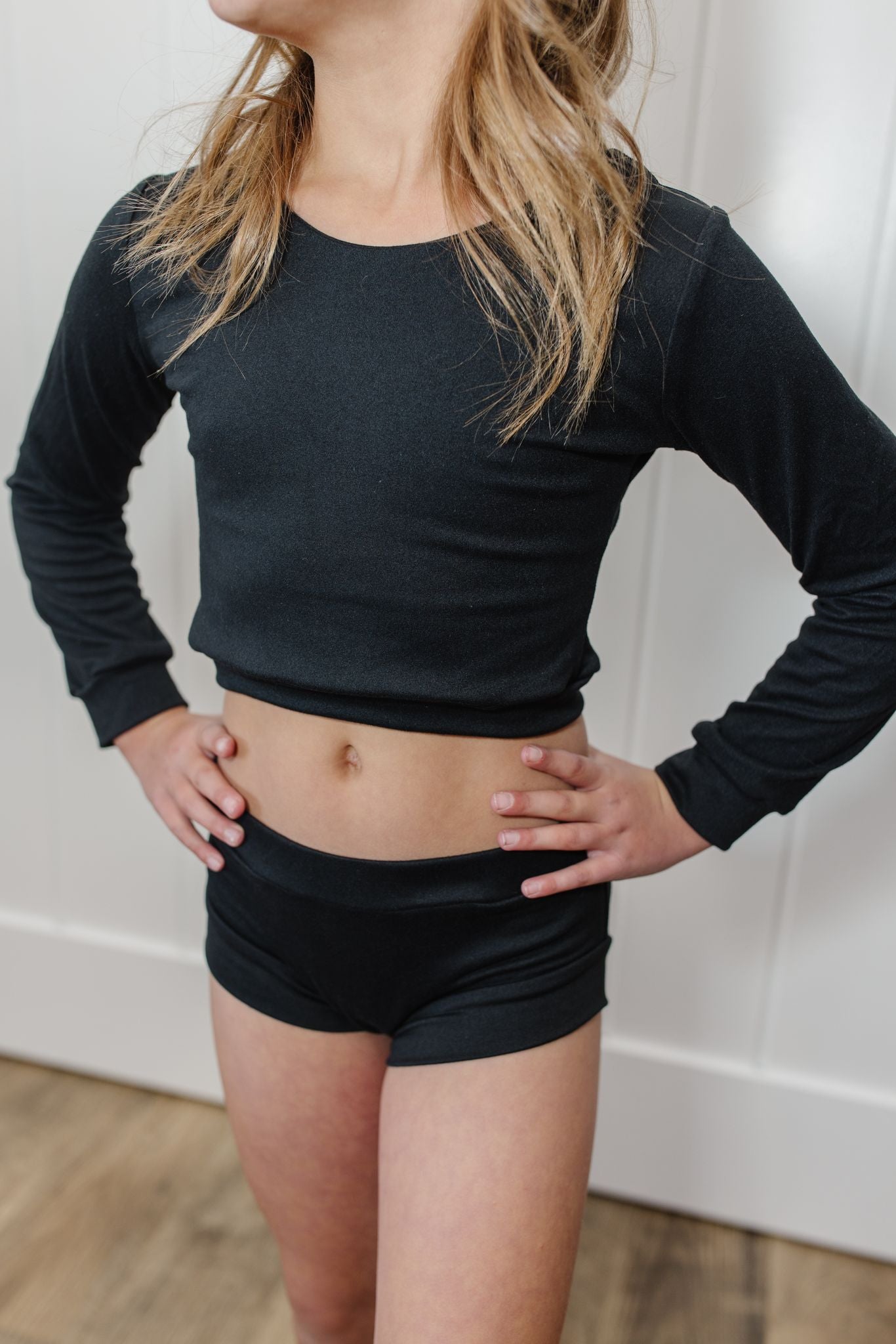 long sleeve black 2 piece