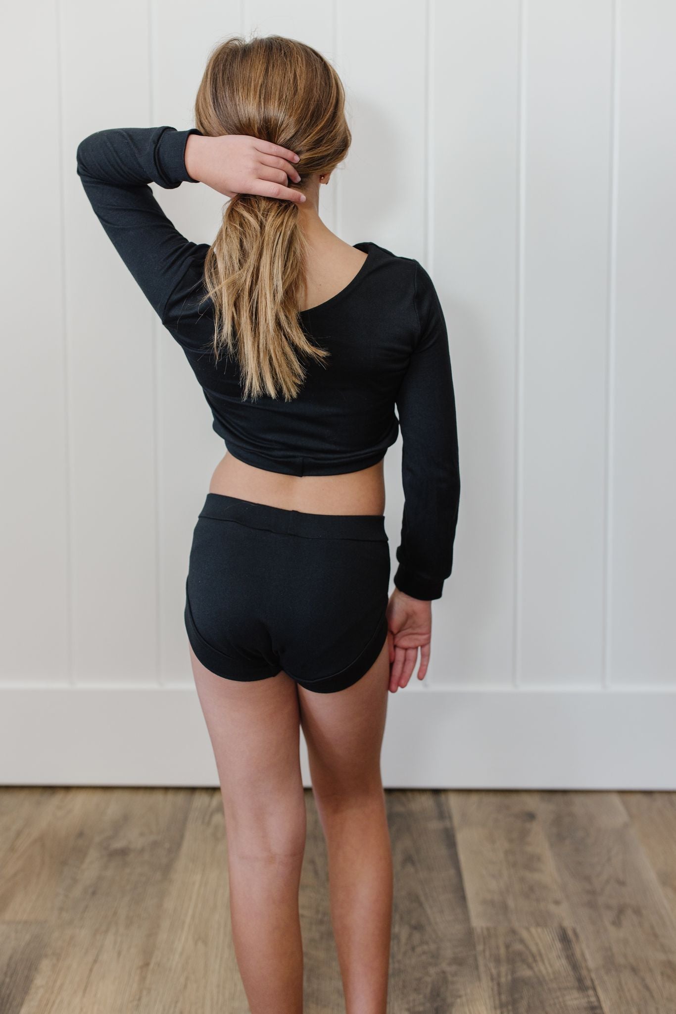 long sleeve black 2 piece